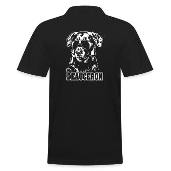 BEAUCERON cool sunglasses dogs dog Wilsigns - Men's Polo Shirt - black - Back - Kai (181cm)