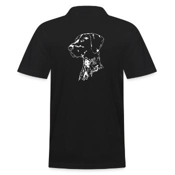 GERMAN SHORT HAIR Hunting dogs Hunting dog Wilsigns - Men's Polo Shirt - black - Back - Kai (181cm)