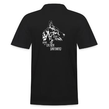 Loved by a Dutch Shepherd Hunde Hundespruch - Männer Poloshirt - Schwarz - Hinten - Kai (181cm)