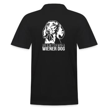 Viennois La vie de chien est meilleure Chien Chien Wilsigns - Polo Homme - noir - Dos - Kai (181cm)