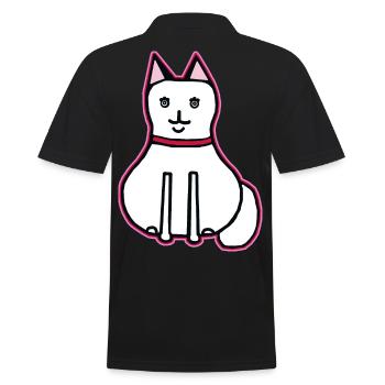 Chat, Animal De Compagnie, Chat Domestique, Amoureux Des Animaux, Enfants, Chats - Polo Homme - noir - Dos - Kai (181cm)