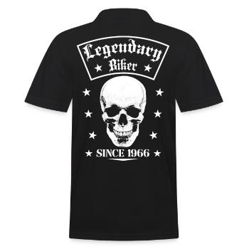 Legendary biker since 1966 - Men's Polo Shirt - black - Back - Kai (181cm)