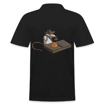 Indiana Jones Mausefalle Käse Archäologie - Männer Poloshirt - Schwarz - Hinten - Kai (181cm)