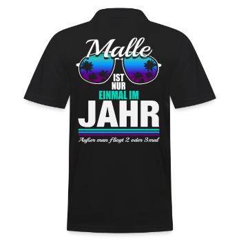 Malle Mallorca Party Mädels Urlaub Spruch Geschenk - Männer Poloshirt - Schwarz - Hinten - Kai (181cm)