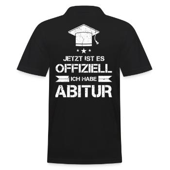 Abitur Abi Abschluss Prüfung geschafft Geschenk - Männer Poloshirt - Schwarz - Hinten - Kai (181cm)