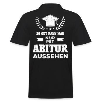 Abitur Abi Prüfung bestanden Abschluss Geschenk - Männer Poloshirt - Schwarz - Hinten - Kai (181cm)