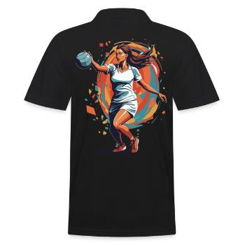 Handball Femme Streetwear Style Iconique - Polo Homme - noir - Dos - Kai (181cm)