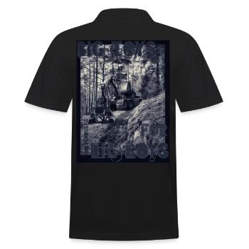 Abatteuse - Moissonneuse-batteuse équipement forestier bois XO750 - Polo Homme - noir - Dos - Kai (181cm)