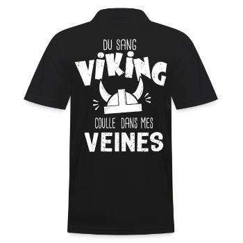viking origine Danenark Suède norvége - Polo Homme - noir - Dos - Kai (181cm)