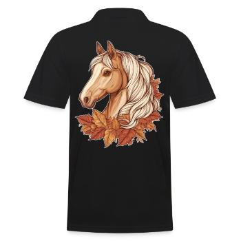 Cheval automne - Polo Homme - noir - Dos - Kai (181cm)