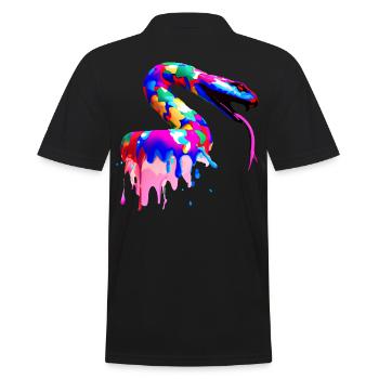 Gradients in the queue - Men's Polo Shirt - black - Back - Kai (181cm)
