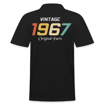 Vintage 1967 Originalteile Tee Geburtstagsgeschenk Retr - Männer Poloshirt - Schwarz - Hinten - Kai (181cm)