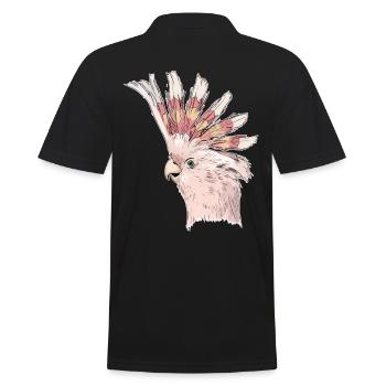 Papagei Kakadu Punk Vogel Geschenk - Männer Poloshirt - Schwarz - Hinten - Kai (181cm)