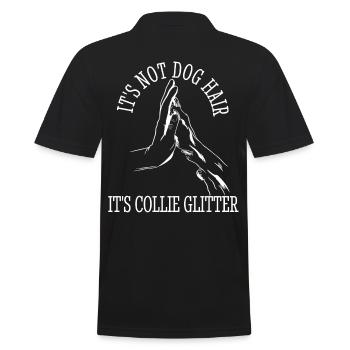 Border Collie Hair Dog Hair Funny - Men's Polo Shirt - black - Back - Kai (181cm)