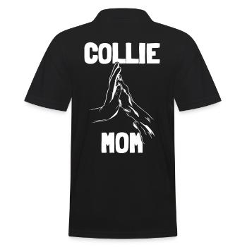 Border Collie Mama Mutter Mom Pfote - Männer Poloshirt - Schwarz - Hinten - Kai (181cm)