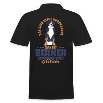 Das Sind Keine Hundehaare Berner Sennenhund - Männer Poloshirt - Schwarz - Hinten - Kai (181cm)