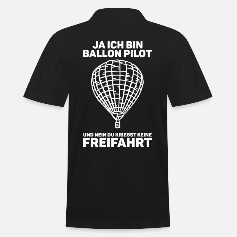 Ballon Pilot Fahrer - Männer Poloshirt - Schwarz