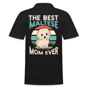 Best Maltese Mom Mama Ever Cute - Männer Poloshirt - Schwarz - Hinten - Kai (181cm)