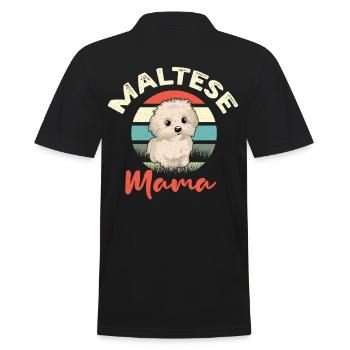 Best Maltese Mom Mama Ever Cute - Männer Poloshirt - Schwarz - Hinten - Kai (181cm)