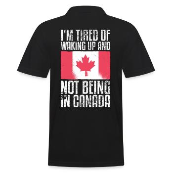Canada Vacation Love Flag Funny Quotes - Polo Homme - noir - Dos - Kai (181cm)