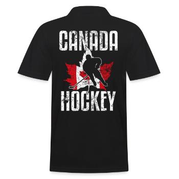 Canada Ice Hockey Sport Vintage Flag - Polo Homme - noir - Dos - Kai (181cm)