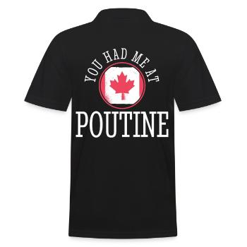 Canada Canadian Poutine Funny - Männer Poloshirt - Schwarz - Hinten - Kai (181cm)