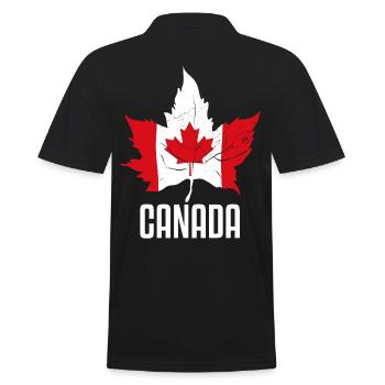 Canada Canada Drapeau Patriotic Souvenir Love - Polo Homme - noir - Dos - Kai (181cm)