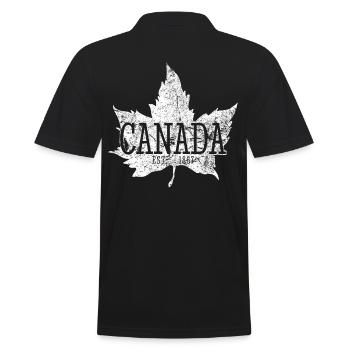 Canada Hockey Est 1867 Flag Patriotic - Polo Homme - noir - Dos - Kai (181cm)