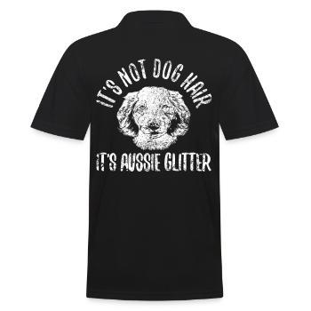 Its not dog Hair its Aussie Glitter - Männer Poloshirt - Schwarz - Hinten - Kai (181cm)