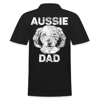 Aussie Dad - Männer Poloshirt - Schwarz - Hinten - Kai (181cm)