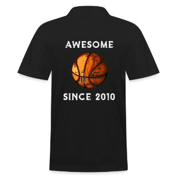 Basketball 2010 Birthday - Men's Polo Shirt - black - Back - Kai (181cm)