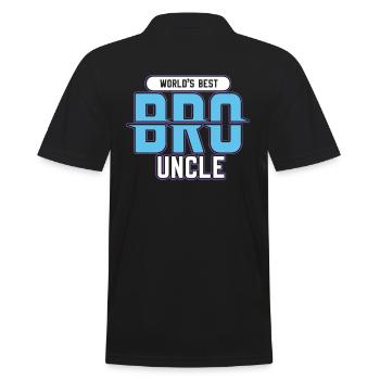 Best Uncle in the World - Men's Polo Shirt - black - Back - Kai (181cm)