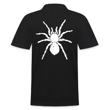 Spinne - Männer Poloshirt - Schwarz - Hinten - Kai (181cm)