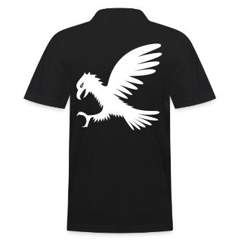 Adler - Männer Poloshirt - Schwarz - Hinten - Kai (181cm)