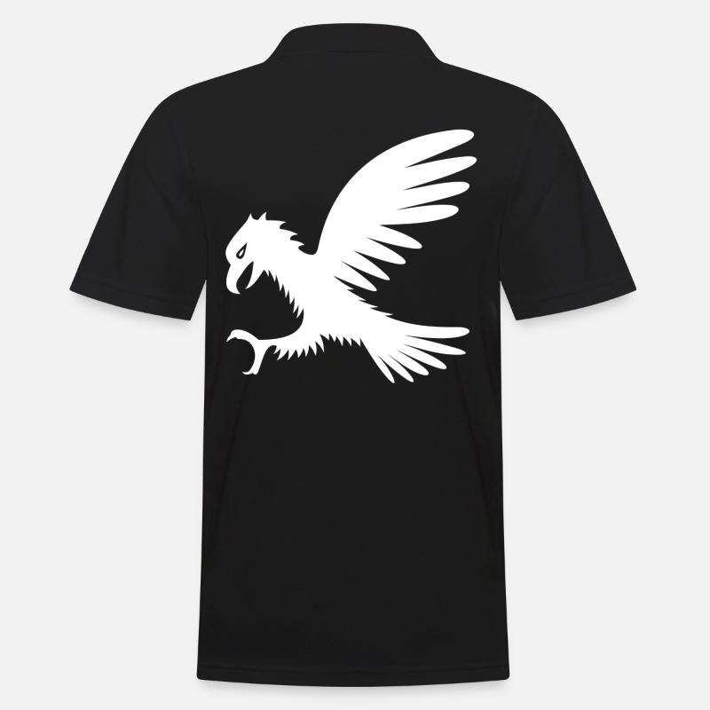Adler - Männer Poloshirt - Schwarz