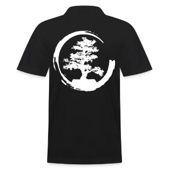 Bonsai - Männer Poloshirt - Schwarz - Hinten - Kai (181cm)