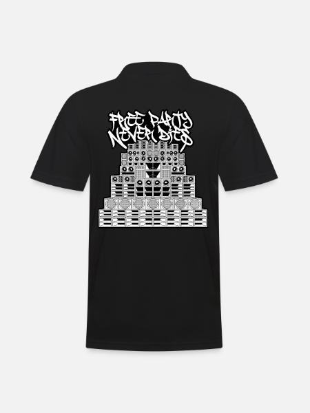 Free Party Never Dies - Men's Polo Shirt - black