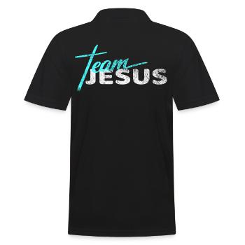 Religious Christian God of Jesus Gift Shirt - Men's Polo Shirt - black - Back - Kai (181cm)