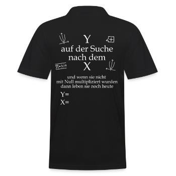 Mathe Nerd Mathelehrer Geschenk Junggeselle - Männer Poloshirt - Schwarz - Hinten - Kai (181cm)