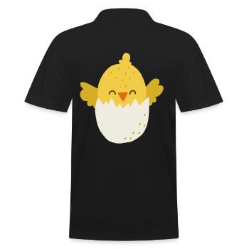 chick - Men's Polo Shirt - black - Back - Kai (181cm)