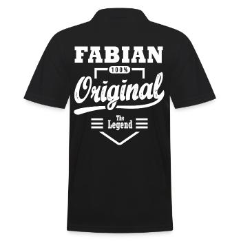 Fabian original gift personalized first name fabian - Men's Polo Shirt - black - Back - Kai (181cm)