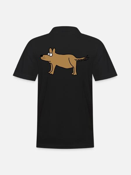 Hund - Männer Poloshirt - Schwarz