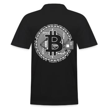 Bitcoin - Männer Poloshirt - Schwarz - Hinten - Kai (181cm)