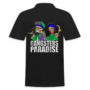 Gangsters Paradise - Männer Poloshirt - Schwarz - Hinten - Kai (181cm)