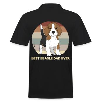 Best Beagle Dad Ever Puppy Dog Dad - Men's Polo Shirt - black - Back - Kai (181cm)