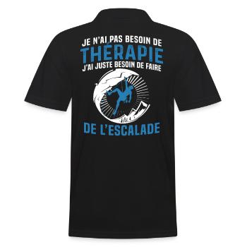 J'ai juste besoin de faire de l'escalade - Polo Homme - noir - Dos - Kai (181cm)