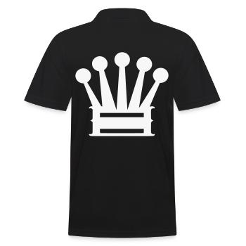 Krone Symbol Prinzessin Prinz - Männer Poloshirt - Schwarz - Hinten - Kai (181cm)