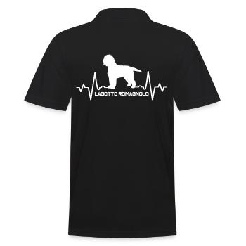 Lagotto romagnolo - Männer Poloshirt - Schwarz - Hinten - Kai (181cm)