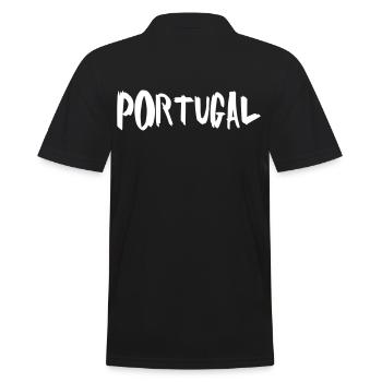 Portugal - Männer Poloshirt - Schwarz - Hinten - Kai (181cm)