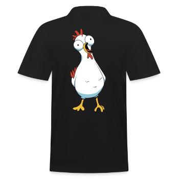 Chicken Poultry Chicken Coop Farm Hen Eggs - Men's Polo Shirt - black - Back - Kai (181cm)